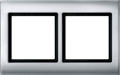 Merten 400260 plaque de finition AQUADESIGN, 2 postes, aluminium