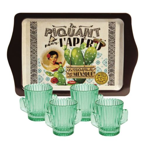 Set petit plateau et 4 shooters Cactus