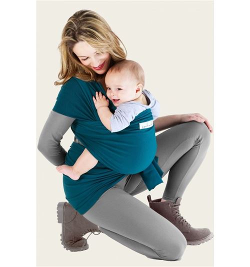 Je porte mon bébé echarpe de portage basic bleu