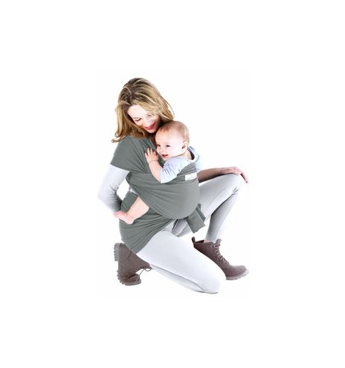 Je porte mon bébé echarpe de portage la basic misty green