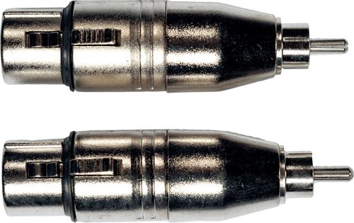 Yellow Cable Adaptateur Rca Male Xlr Fem.- Lot De 2 Connecteurs Adaptateurs