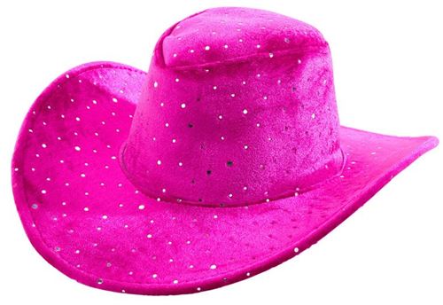 Amscan chapeau de cowboy dames polyester rose taille unique