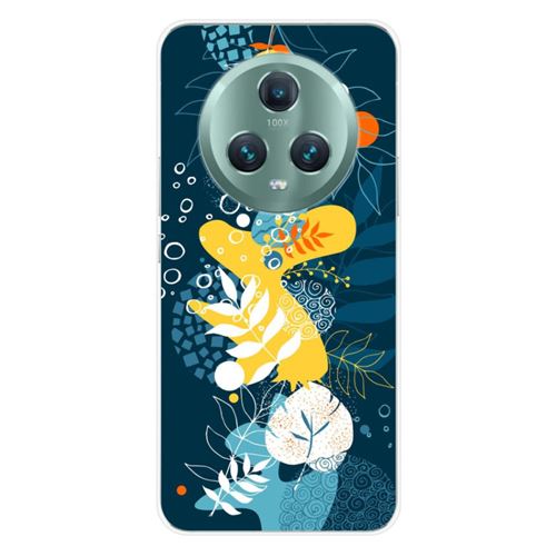 Coque en silicone imprimée compatible Huawei Honor Magic 5 Pro 5G Sea flowers
