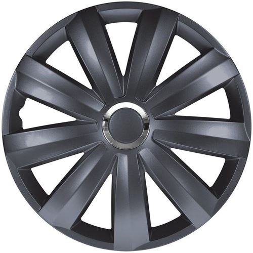 AutoStyle capuchons de moyeu Venture Pro 15 pouces ABS noir lot de 4