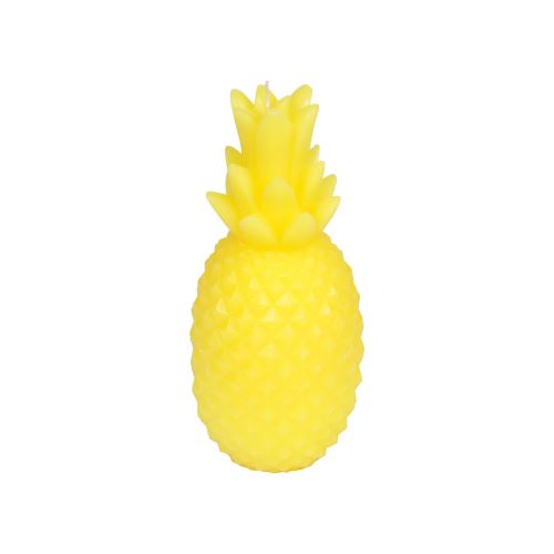 bougie ananas ø9*h20.5cm tropical coloris jaune