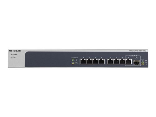 Switch, Commutateur Netgear Xs508m Non-géré 10g Ethernet (100/1000/10000) Gris, Argent