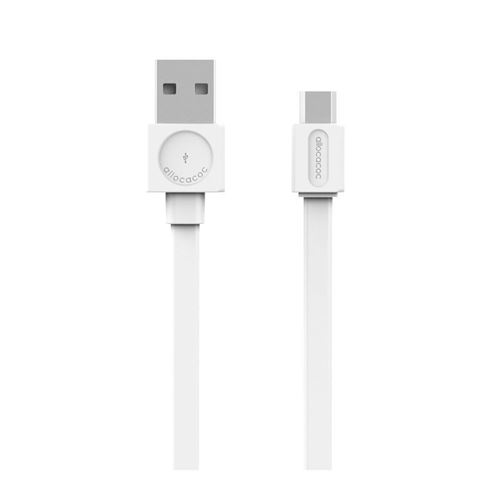 Allocacoc 10452WT/USBMBC câble USB USB A Micro-USB B Blanc - Câbles USB (USB A, Micro-USB B, Male Connector/Male Connector, Blanc)