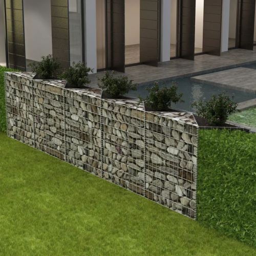 Version mise à jour Panier gabion/Jardinière/ Parterre surélevé Acier 330x30x100 cm