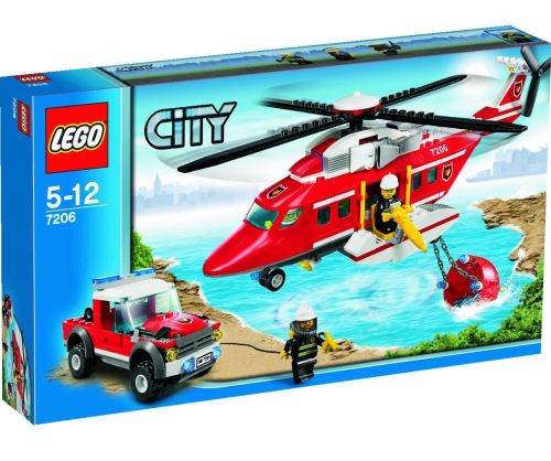 Lego - 7206 - Jeu De Construction - Lego City - L 'Hélicoptère Des Pompiers