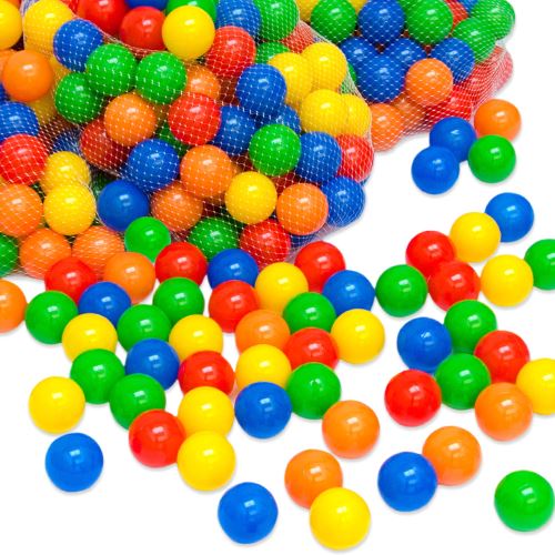 eyepower 50 Balles de jeu en plastique 5,5cm de diamètre set de balles colorées pour enfants chiots