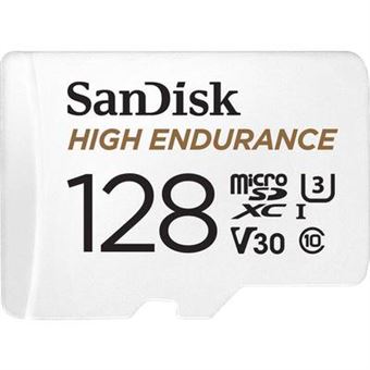 SanDisk High Endurance - Carte mémoire flash (adaptateur microSDXC vers SD inclus(e)) - 128 Go - Video Class V30 / UHS-I U3 / Class10 - microSDXC UHS-I - 1