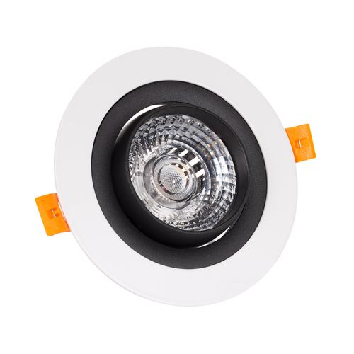 Spot LED Downlight COB Orientable 360º Rond 18W Design Coupe Ø120 mm Blanc Chaud 3000K 50º