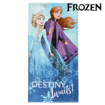 Serviette de plage Frozen 75497 Coton Bleu - 1