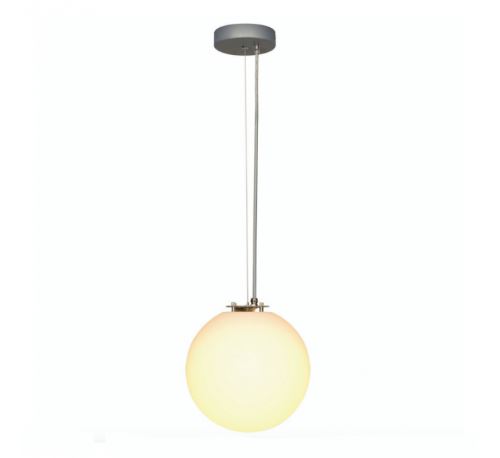 Suspension sphère rotoball d25 cm - gris argenté - blanc opale