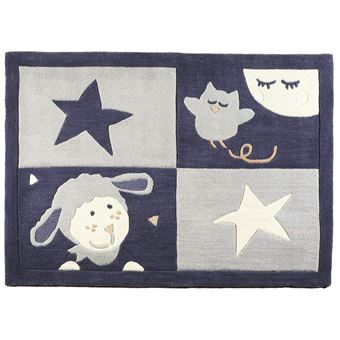sauthon baby deco tapis de chambre bebe 130x90cm merlin achat prix fnac