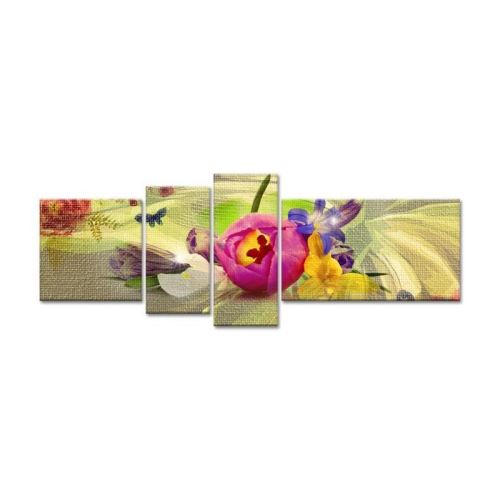 Tableau Déco Murale Jolies Fleurs - 160x60 cm