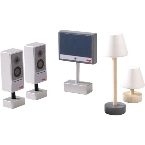 Little Friends – Maison de poupée-Accessoire Téléviseur et luminaires