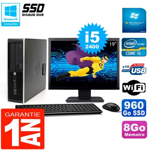 Pc hp compaq 8300 sff ecran 19' core i5-2400 ram 8go disque 960 go ssd wifi w7 État correct - Hewlett-Packard reconditionné disponible sur Fnac