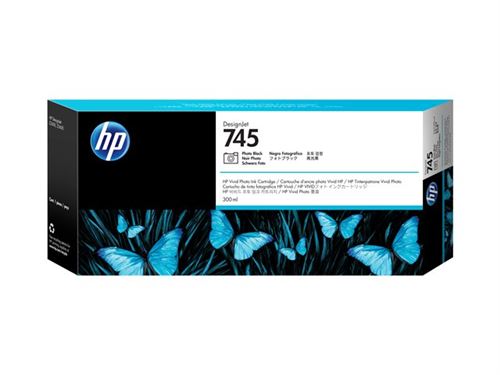 Hp Noire 745 - 300 Ml - Haute Capacité - Photo - Original - Designjet - Cartouche D'encre - Pour Designjet Z2600 Postscript, Z5600 Postscript - Neuf - Image 4