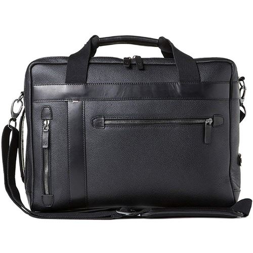 Sac Barber Shop Undercut Convertible Cuir Grainé Noir