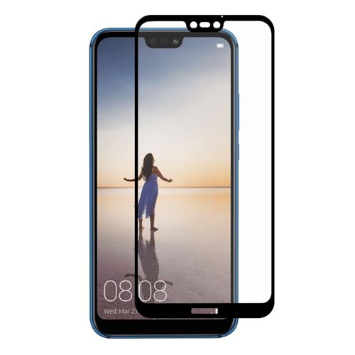 Protecteur écran en verre trempé 026mm 9H 25d bord de l'arc noir pour votre Huawei P20 Lite/Nova 3e