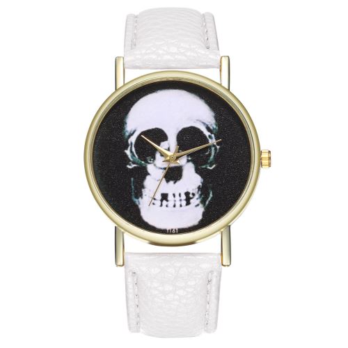 bracelet en cuir montre la personnalité des hommes et des femmes regarder tendance jeune étudiant montre à quartz montre mâle T161-Ablanc