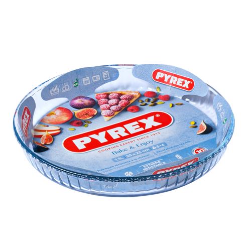 Moule à tarte 24 cm - Pyrex - Transparent - Verre