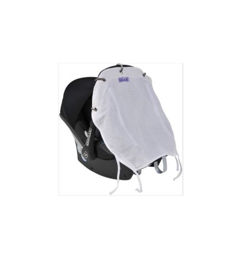 Dooky protection pluie et vent pour poussette - breeze - blanc