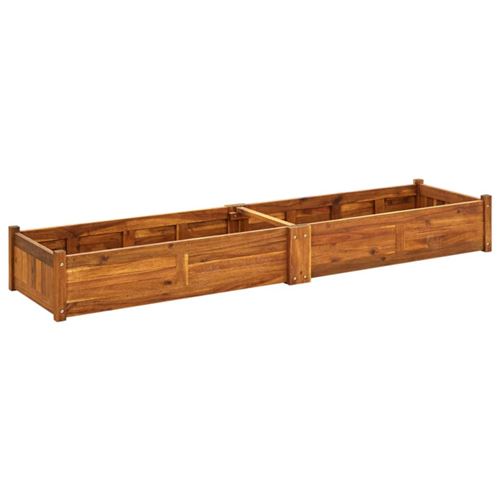 Lit sur&eacute;lev&eacute; de jardin Bois d'acacia 200x50x25 cm Vidaxl Marron