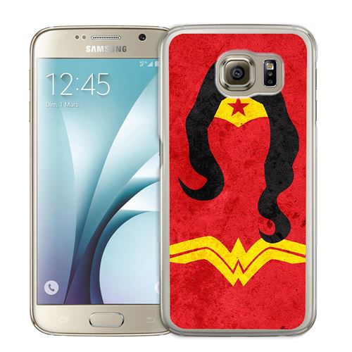 Coque pour Samsung Galaxy S6 Edge wonder woman art design