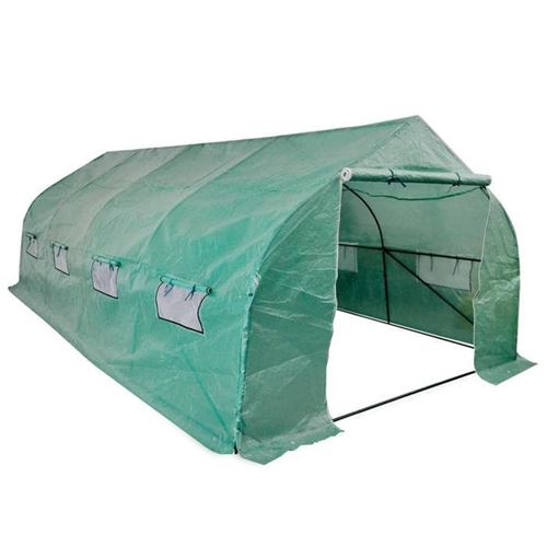 Vidaxl Vert Serre Portable Avec Cadre En Acier 18 M² Serre De Jardin Plantes Fleurs 42911