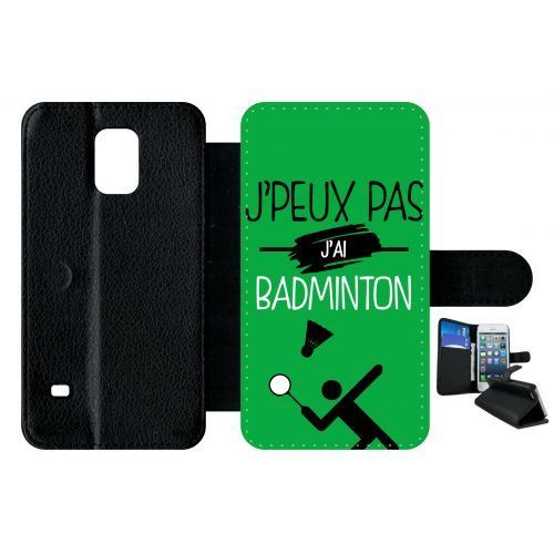 Etui à rabat samsung galaxy s5 j peux pas j ai badminton 4