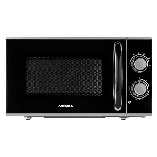 Micro-ondes monofonction MEDION MD 15644 - 700W - 17L - Fonction d&eacute;cong&eacute;lation - Pose libre - Argent