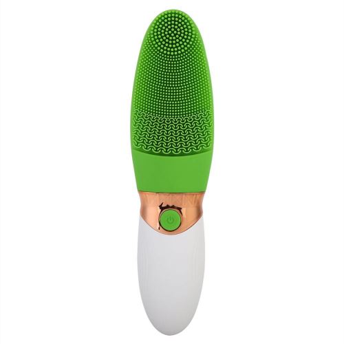 Brosse de nettoyage nettoyeur de pores instrument de nettoyage de silicone ultrasonique électrique vert