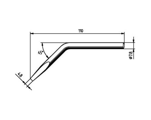 Ersa Lötspitze Serie 152 abgew.B.4,8mm 0082 JD/SB