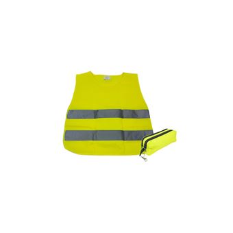 Gilet/veste securite jaune fluo velo avec bande reflechissant et housse  enfant en 1150 - Vestes de sport à la Fnac