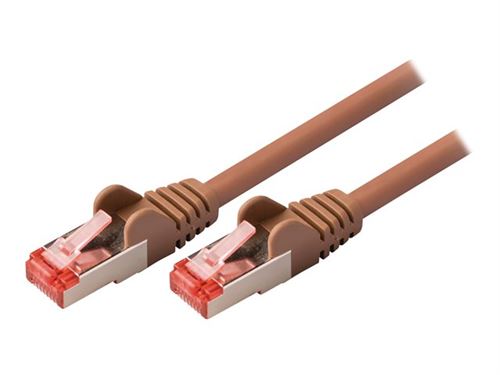 Valueline VLCP85221N100 Câble réseau Cat6 S / ftp Rj45 (8/8) Mâle - Rj45 (8/8) Mâle 10,0 M Marron
