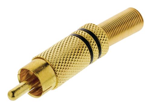 Valueline VGAP24900B Connecteur Rca Mâle Métal Doré
