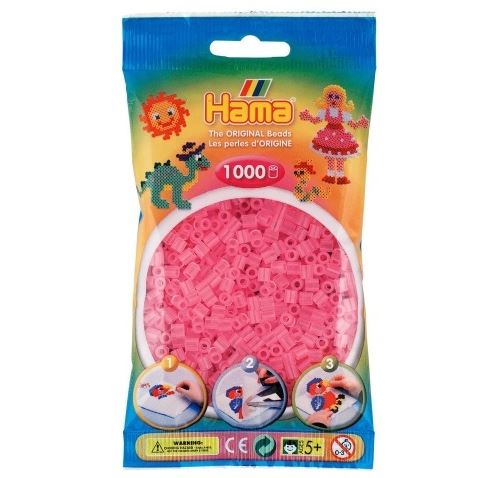 Sachet de 1000 perles hama midi : rose transparent hama