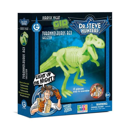 Dr. Steve Hunters cl1651 K – Jeu Jurassic Night Glow in the Dark Tyrannosaurus Rex