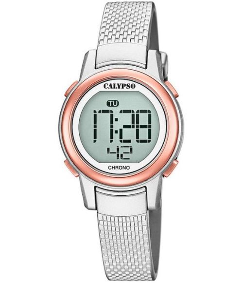 Calypso Montre File K5736/2 Chronographe, Montre numeriqueArgent, cuivre