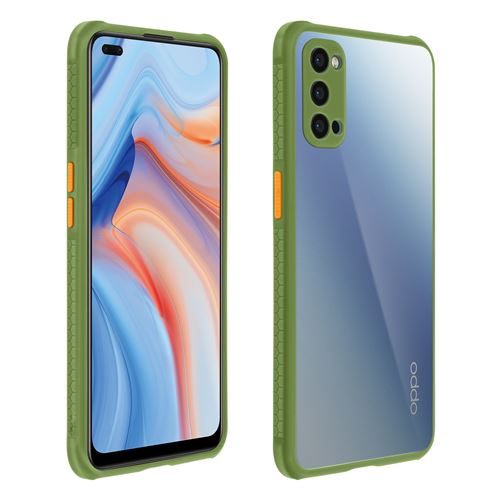 Coque pour Oppo Reno 4 Grips antidérapants Bords caméra surélevés - Vert