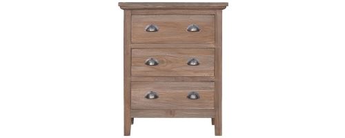 Buffet bois de teck massif avec 3 tiroirs 60x30x75cm