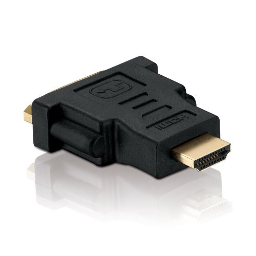 HDSupply Adaptateur DVI Mâle vers HDMI Femelle, Plaqué Or, FullHD, 1080p, Noir