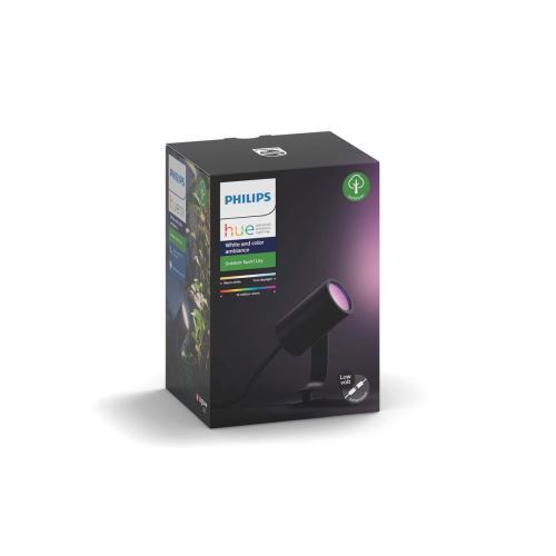Kit d’extension Philips Hue 1 Spot extérieur Lily Anthracite 8W