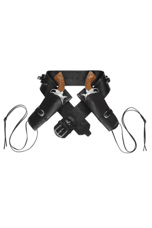 Double Holster Et Ceinture Noirs - Noir - Taille Unique