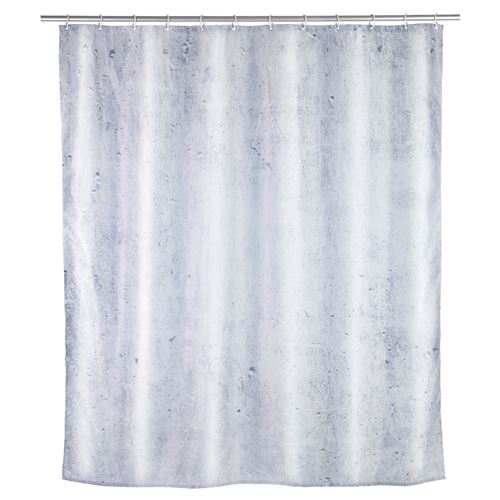 Rideau de douche design Concrete - Polyester - 180 x 200 cm - Gris