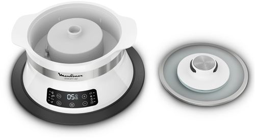 Cuiseur Vapeur Moulinex Steam'up VJ504010 - 550W - Blanc - Démo Sous Garantie