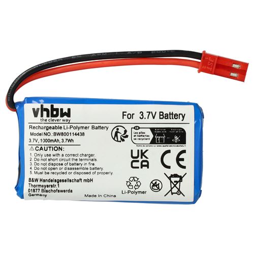 vhbw Batterie Li-Ion 1000mAh (3.7V) pour modèle Quadcopter 20c