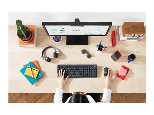 Logitech MK295 Silent - Toetsenbord en muis set - draadloos - 2.4 GHz - QWERTZ - Duits - grafiet